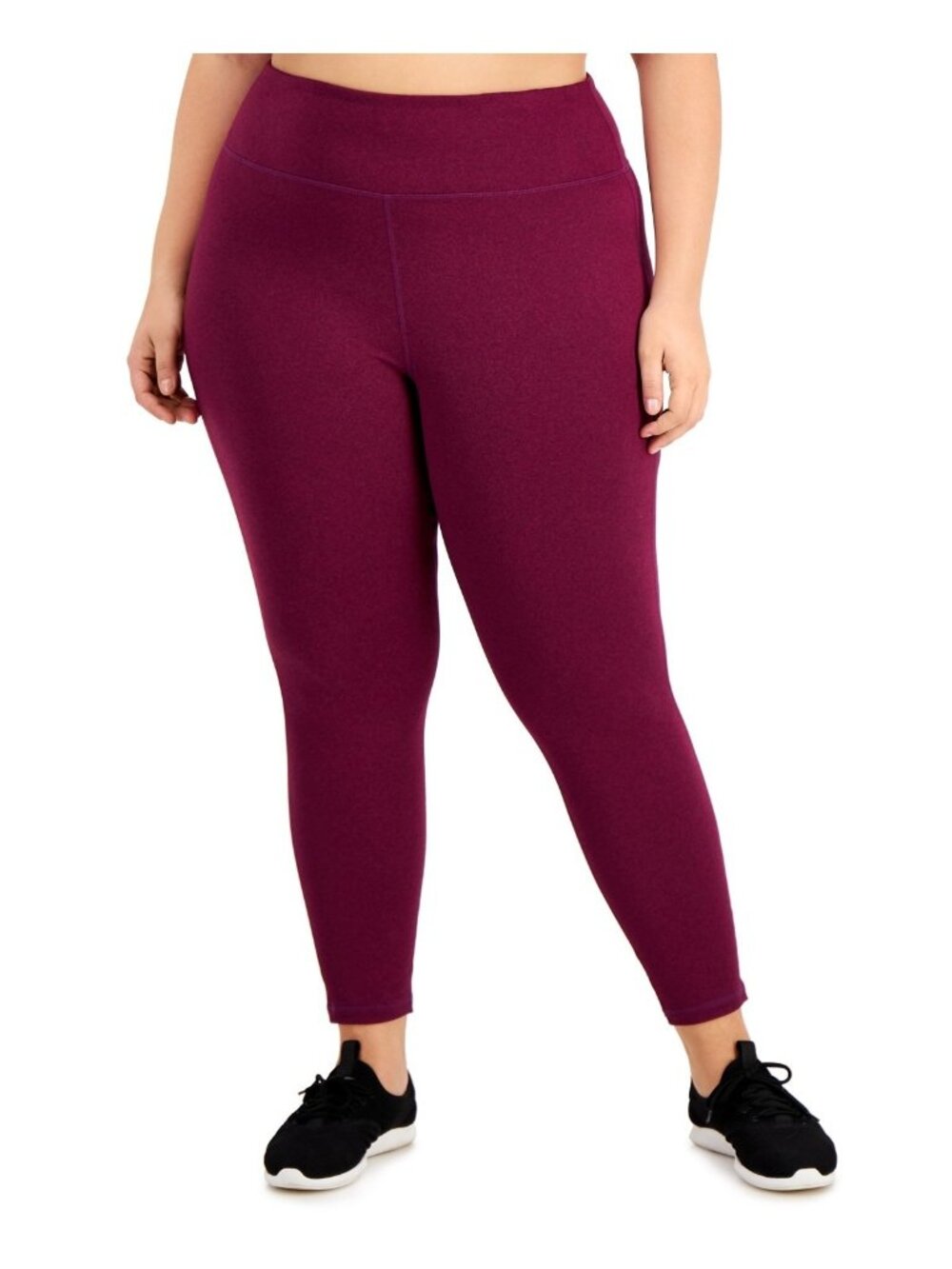 ID Ideology Plus Size Sweat Leggings Winter Plum Red Size 3X
